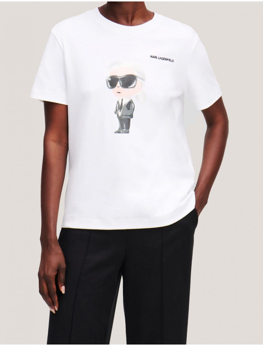 CAMISETA KARL LAGERFED IKON AQUARELLE K TSHIRT BLANCO