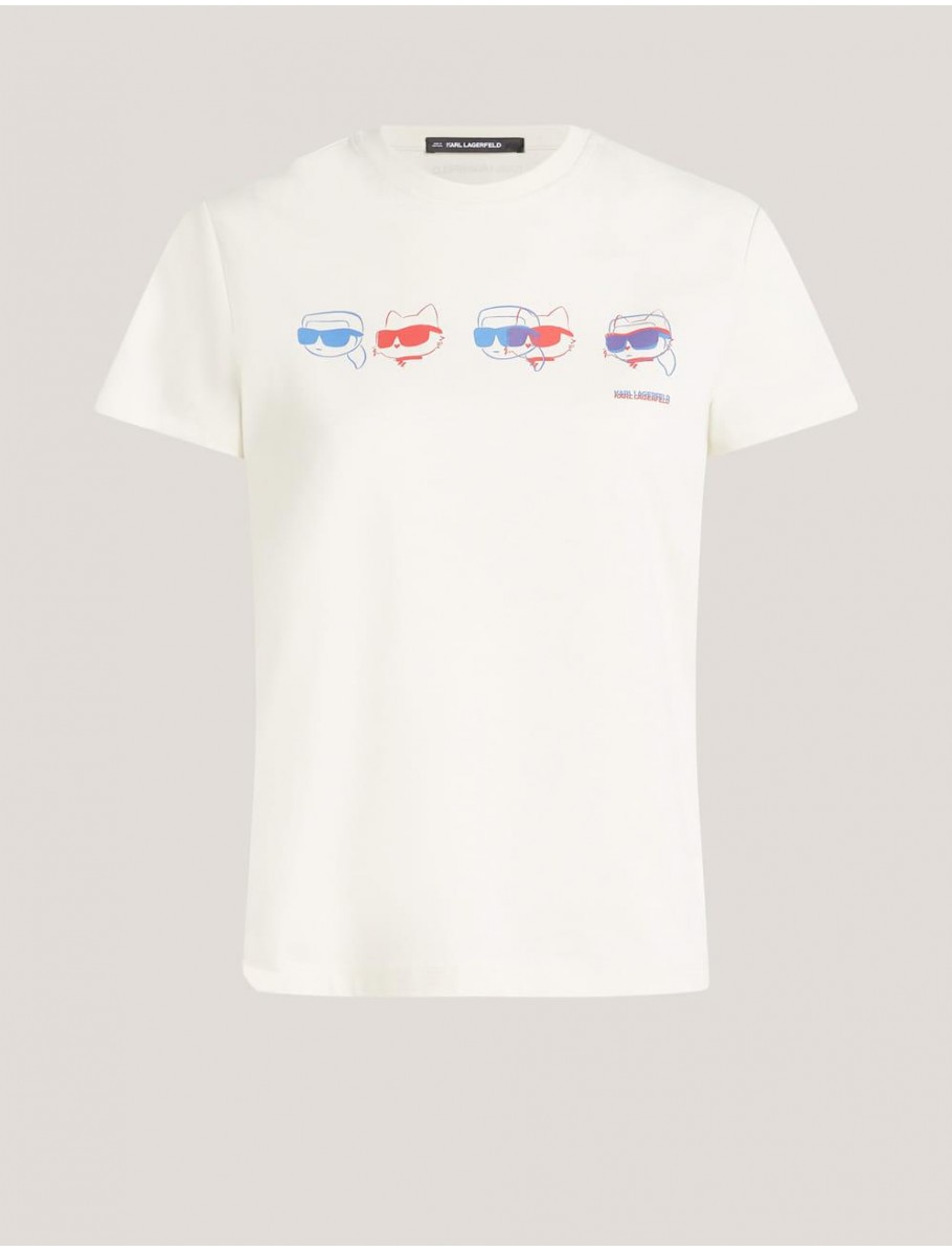 CAMISETA KARL LAGERFED IKON COLOUR REGULAR T SHIRT BEIG