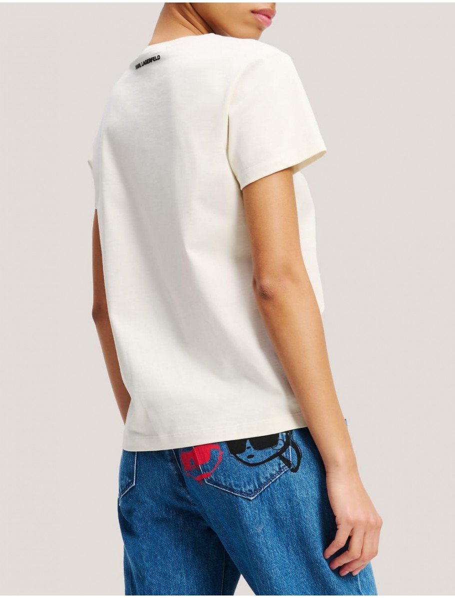 CAMISETA KARL LAGERFED IKON COLOUR REGULAR T SHIRT BEIG