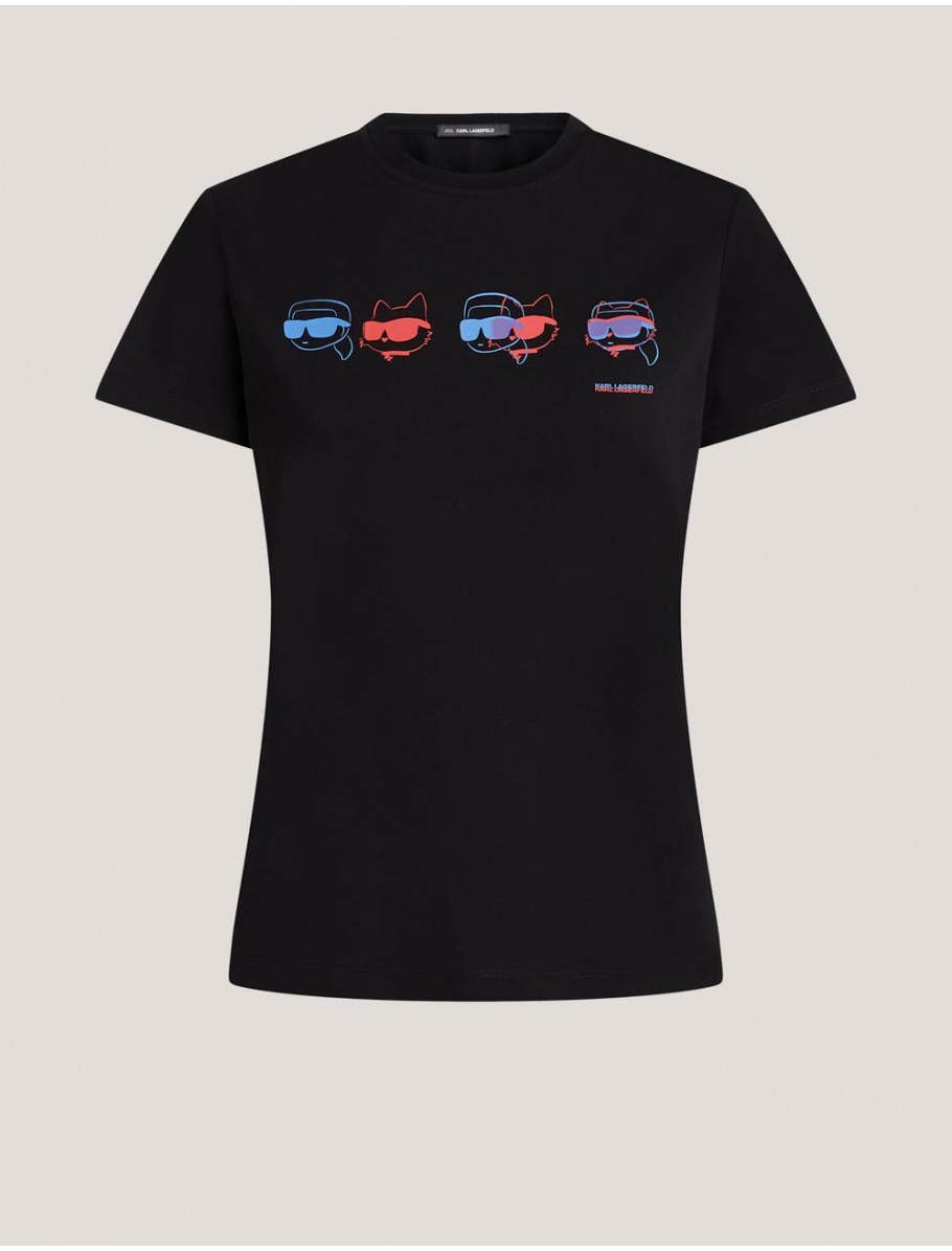 CAMISETA KARL LAGERFED IKON COLOUR REGULAR T SHIRT NEGRO