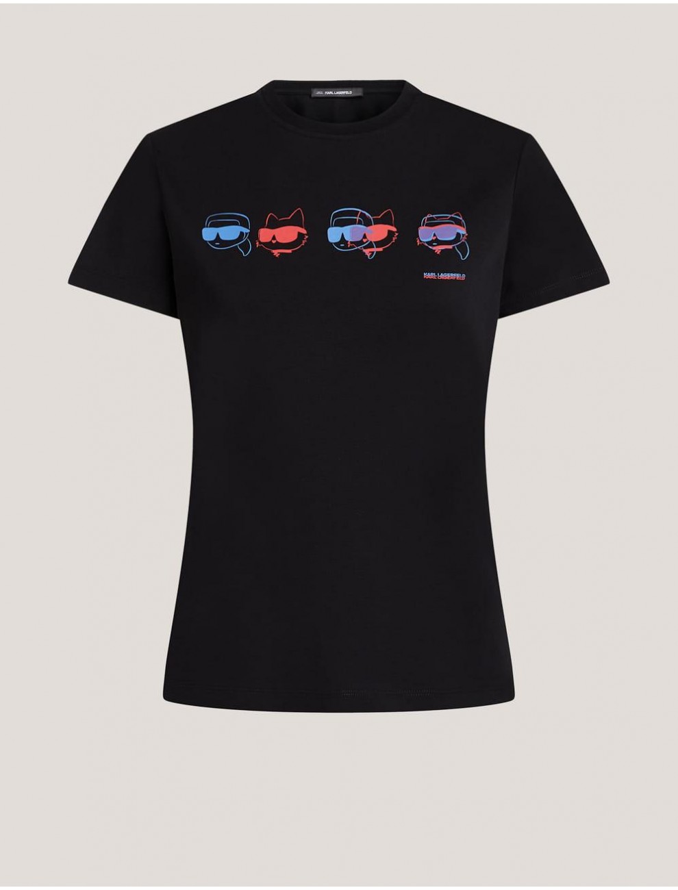 CAMISETA KARL LAGERFED IKON COLOUR REGULAR T SHIRT NEGRO