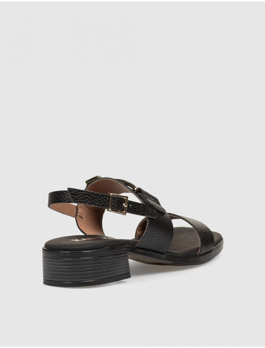 SANDALIA KAMOME RUBAB NEGRO