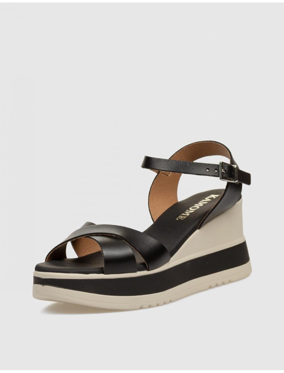 SANDALIA KAMOME NORA NEGRO