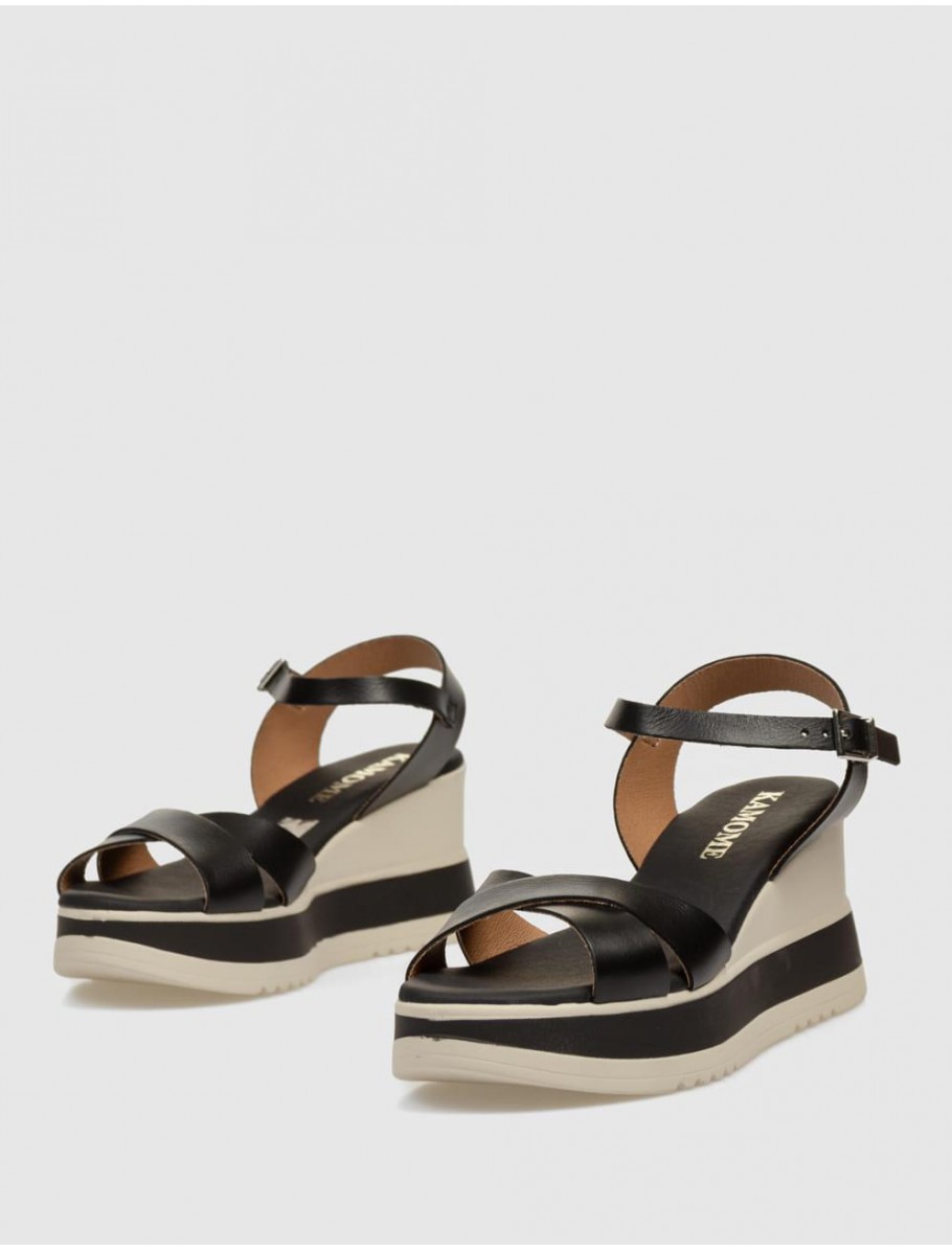 SANDALIA KAMOME NORA NEGRO