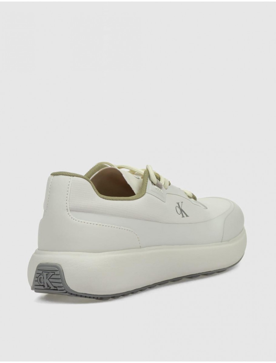 ZAPATILLA CALVIN KLEIN ATHLEISURE RUNNER TECH RIPSTOP BLANCO