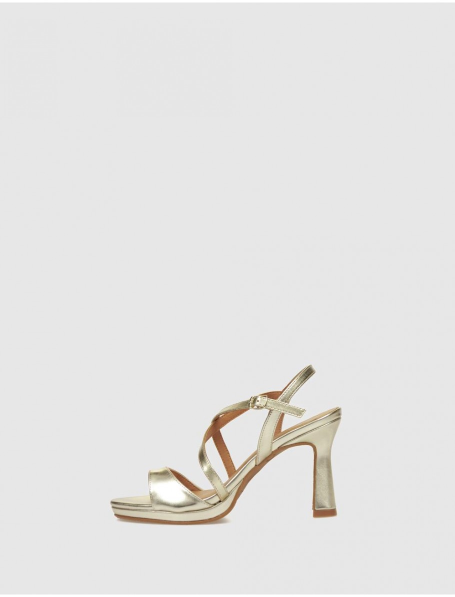 SANDALIA OBVIO SHOES EMARA PLATINO