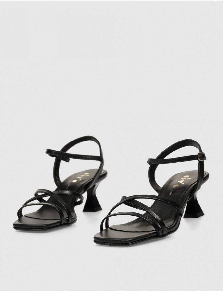 SANDALIA OBVIO SHOES KHALI NEGRO