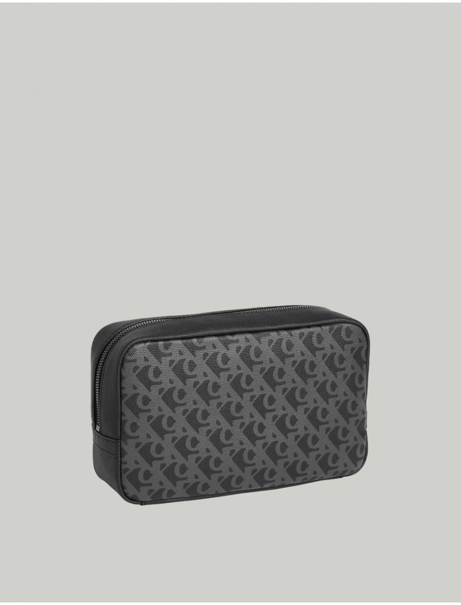 NECESER CALVIN KLEIN MATTE AOP WASH BAG PU NEGRO