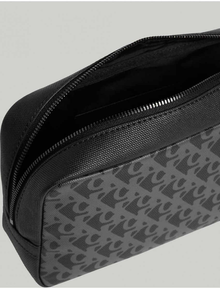 NECESER CALVIN KLEIN MATTE AOP WASH BAG PU NEGRO