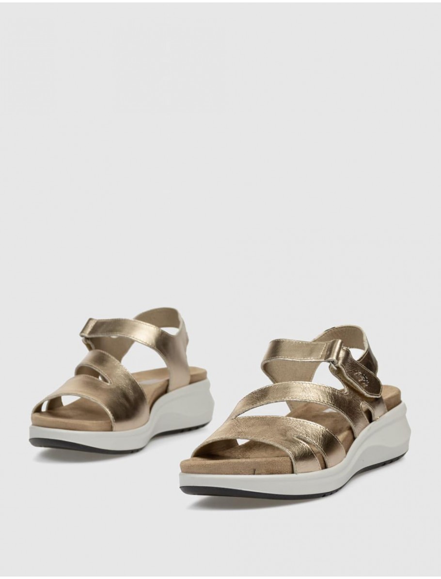 SANDALIA FLUCHOS F1478 PLATINO