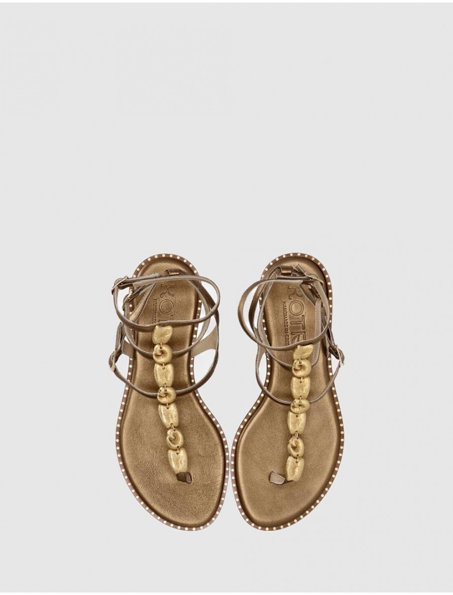 SANDALIA KOTRIS DANAE FLAT BRONCE