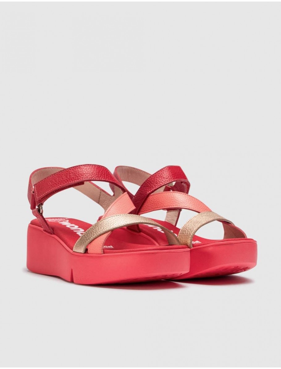 SANDALIA WONDERS B7950 ROJO