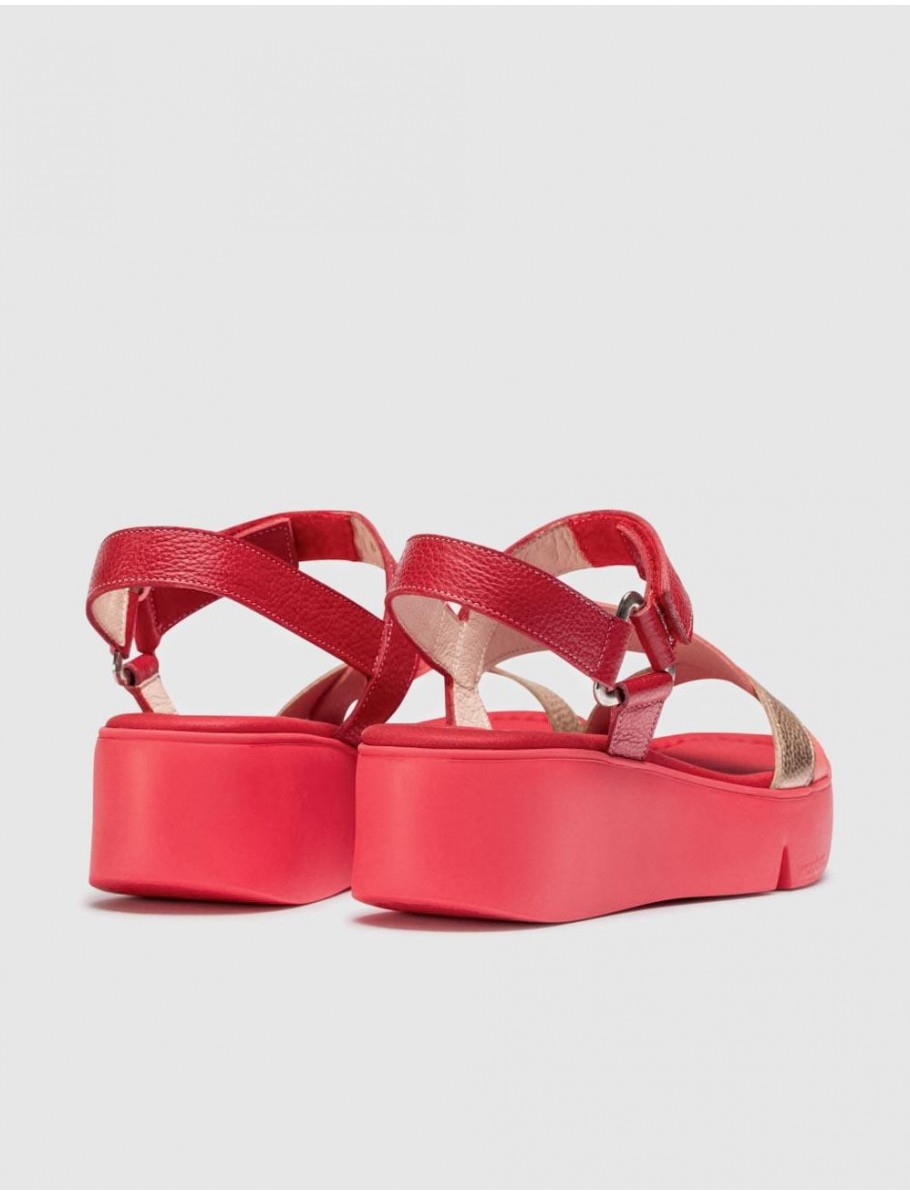 SANDALIA WONDERS B7950 ROJO