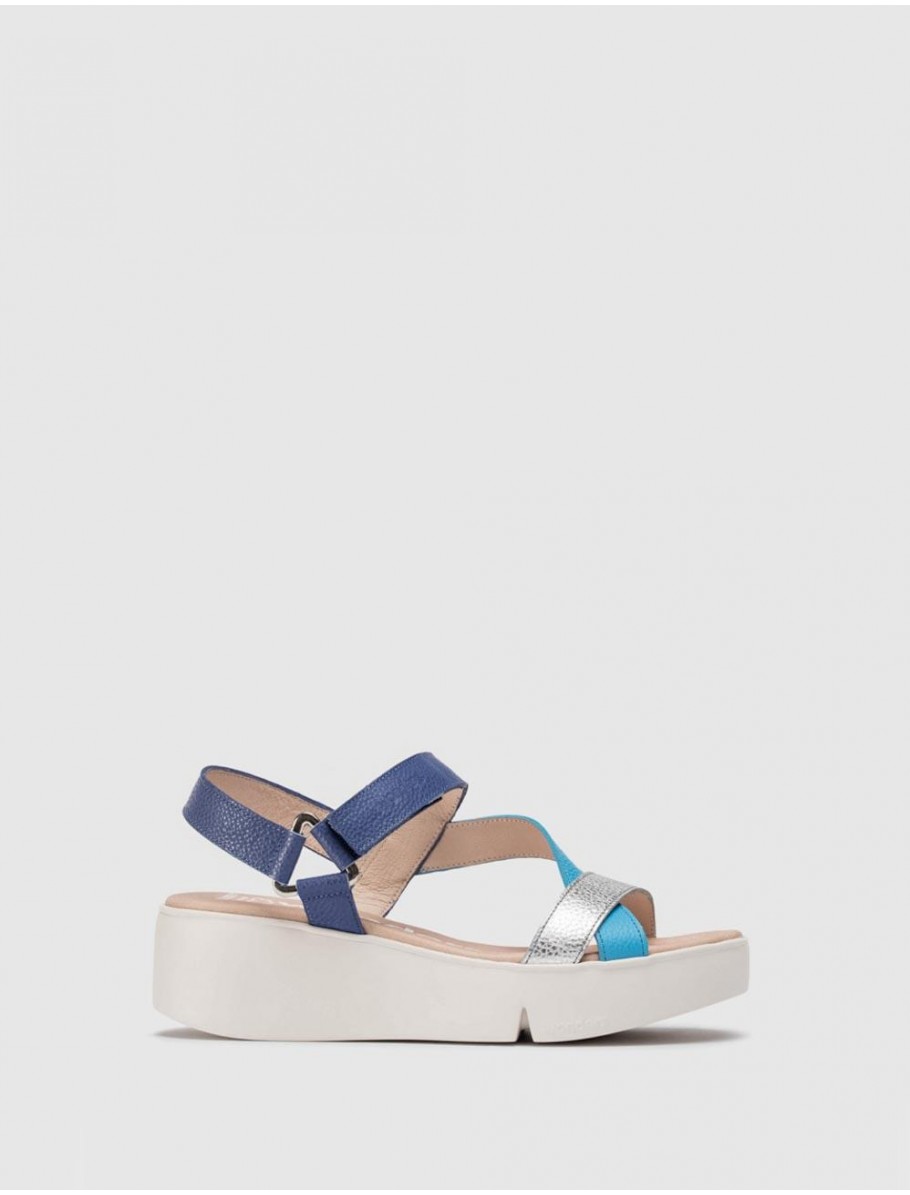 SANDALIA WONDERS B7950 AZUL