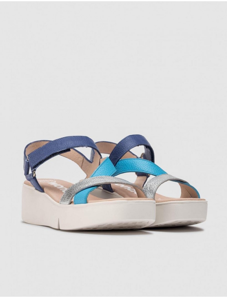 SANDALIA WONDERS B7950 AZUL
