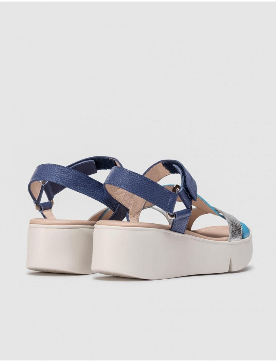 SANDALIA WONDERS B7950 AZUL