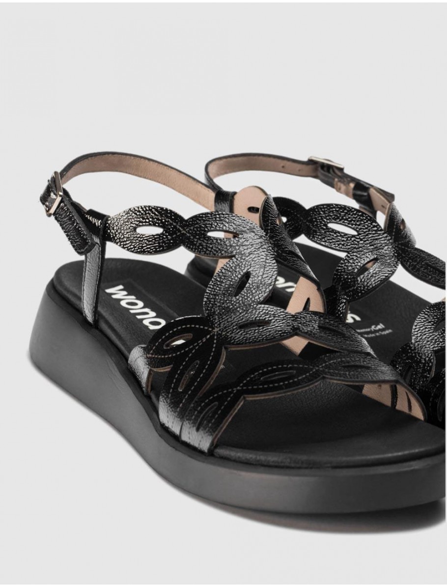 SANDALIA WONDERS C 6542 NEGRO