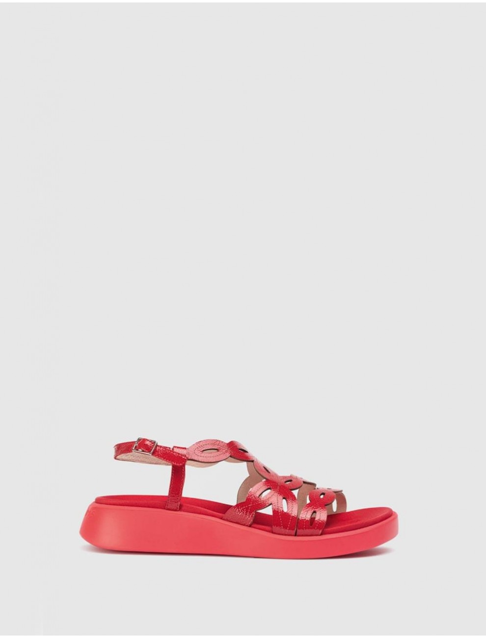SANDALIA WONDERS C 6542 ROJO