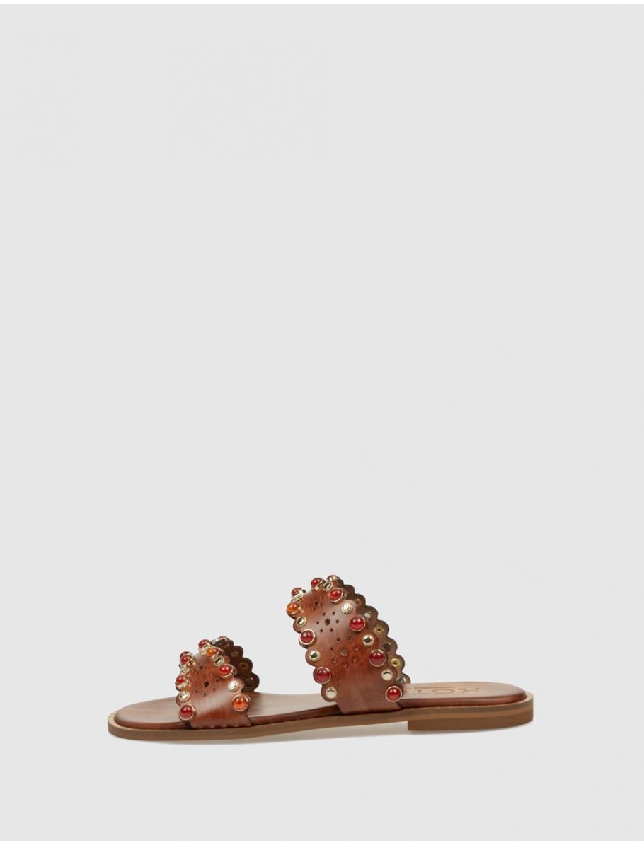 SANDALIA KOTRIS ITHACA FLAT MARRoN