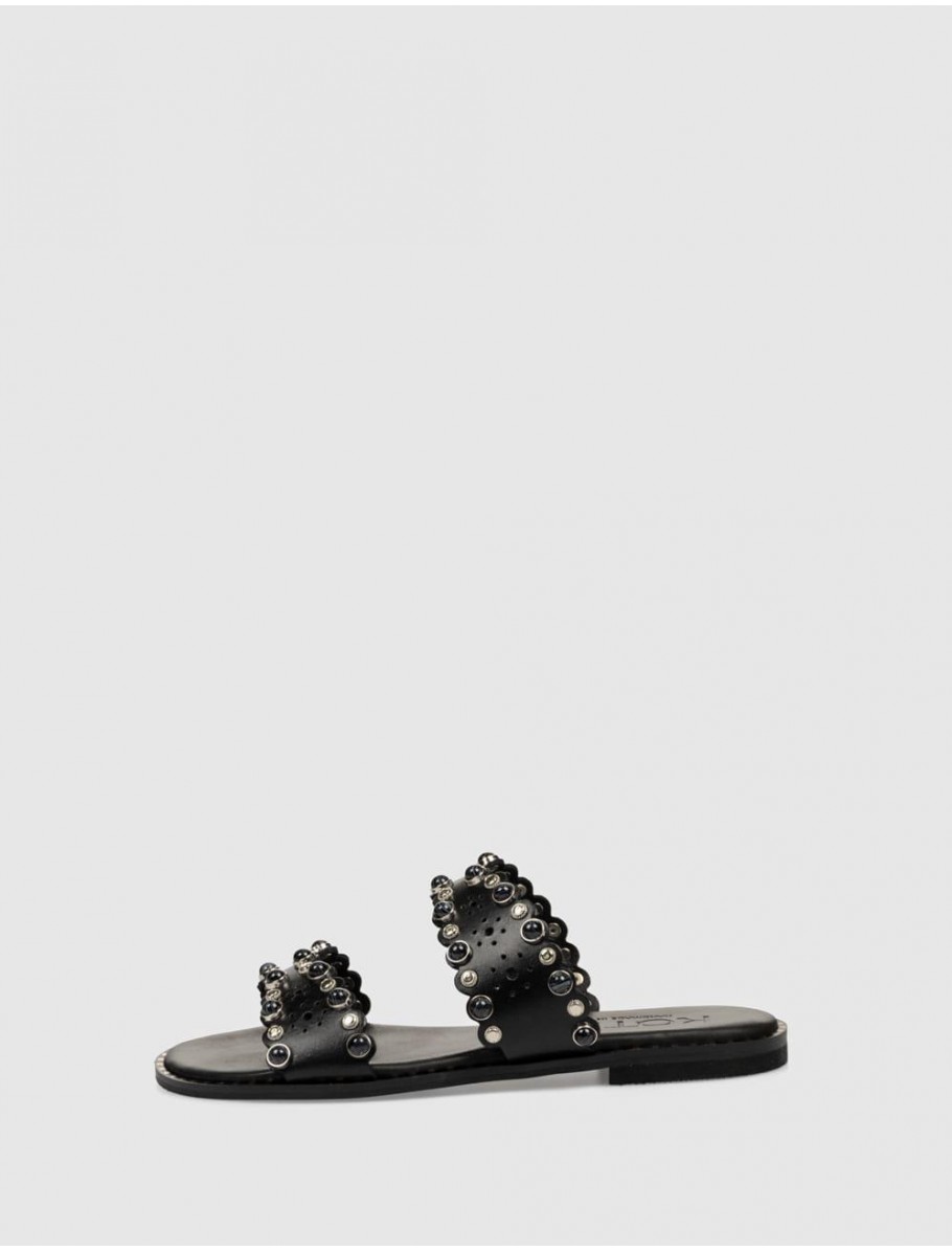 SANDALIA KOTRIS ITHACA FLAT NEGRO