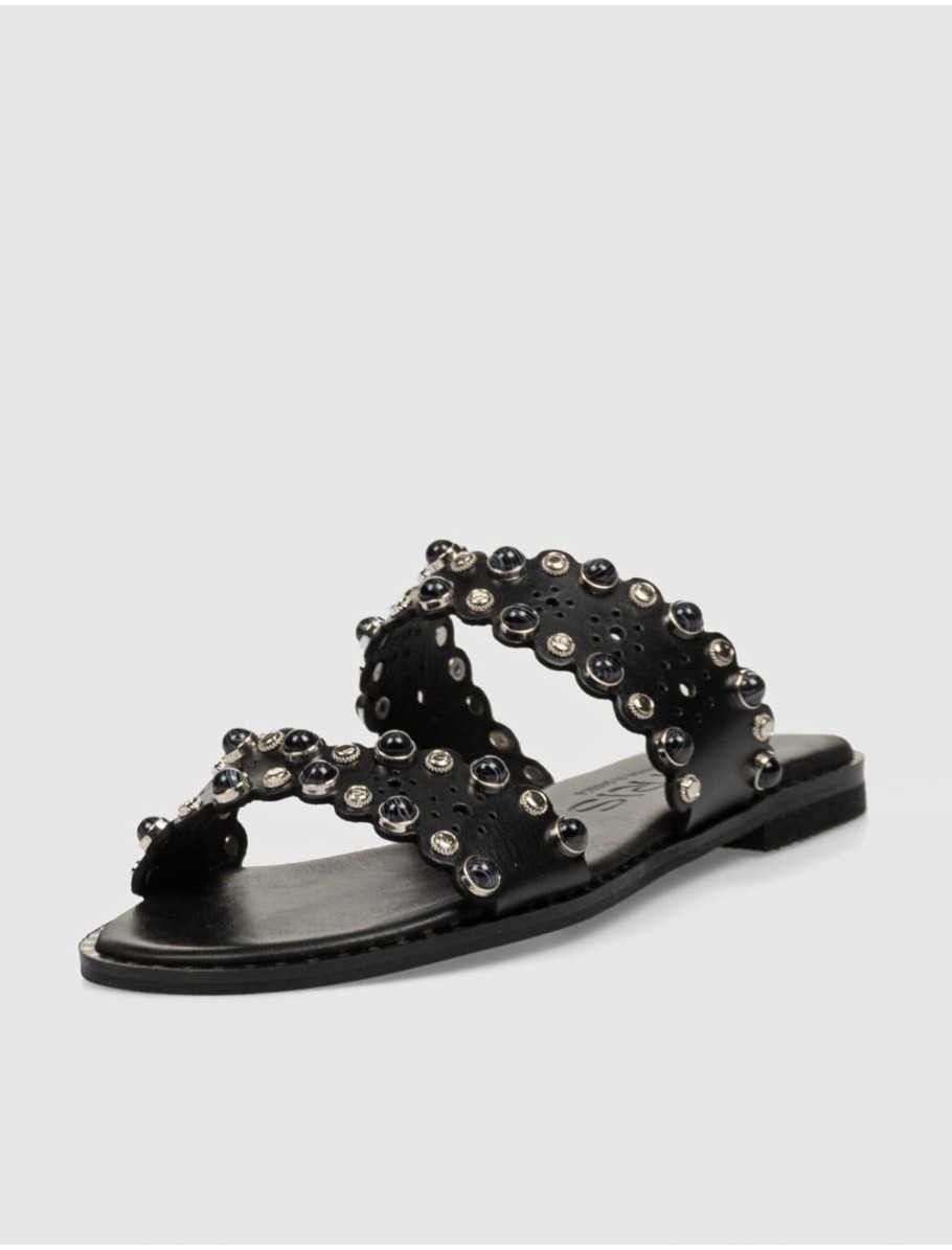 SANDALIA KOTRIS ITHACA FLAT NEGRO