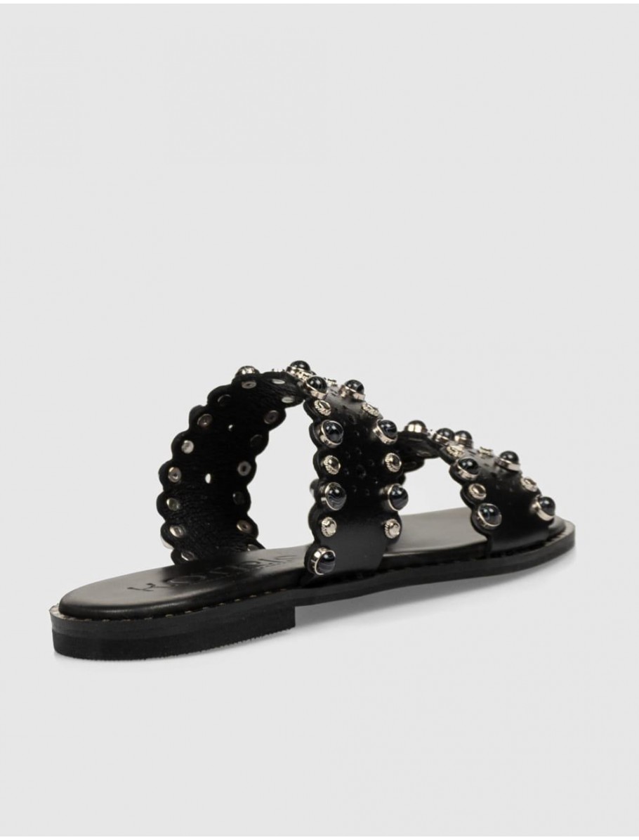 SANDALIA KOTRIS ITHACA FLAT NEGRO