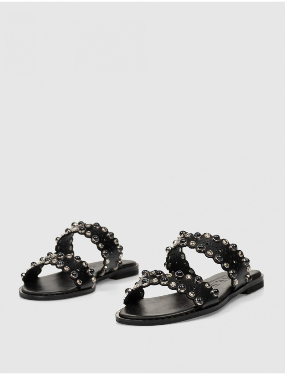 SANDALIA KOTRIS ITHACA FLAT NEGRO