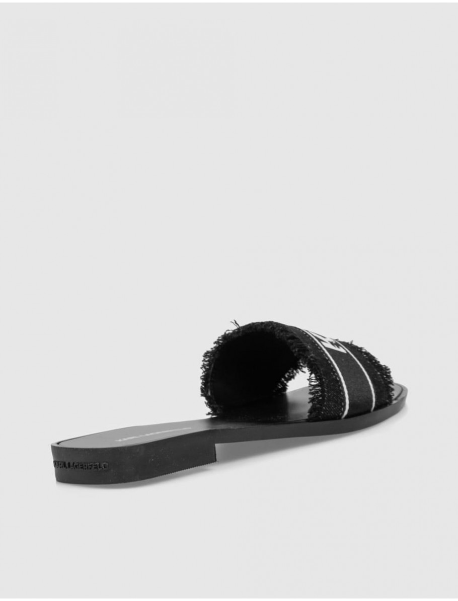CHANCLA KARL LAGERFELD SKOOT II BORDER SLIDE NEGRO