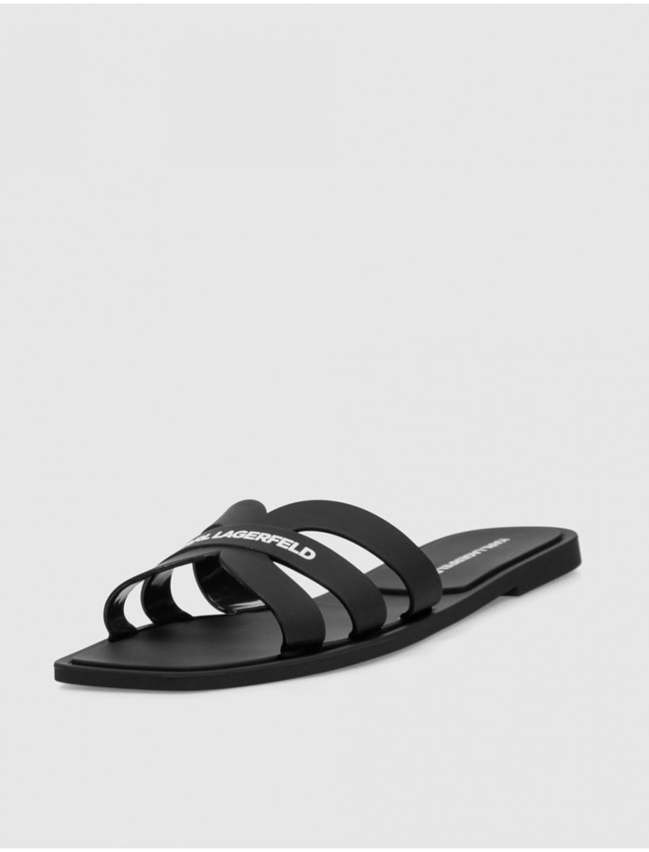 CHANCLA KARL LAGERFELD JELLY IV MATT SLIDE NEGRO