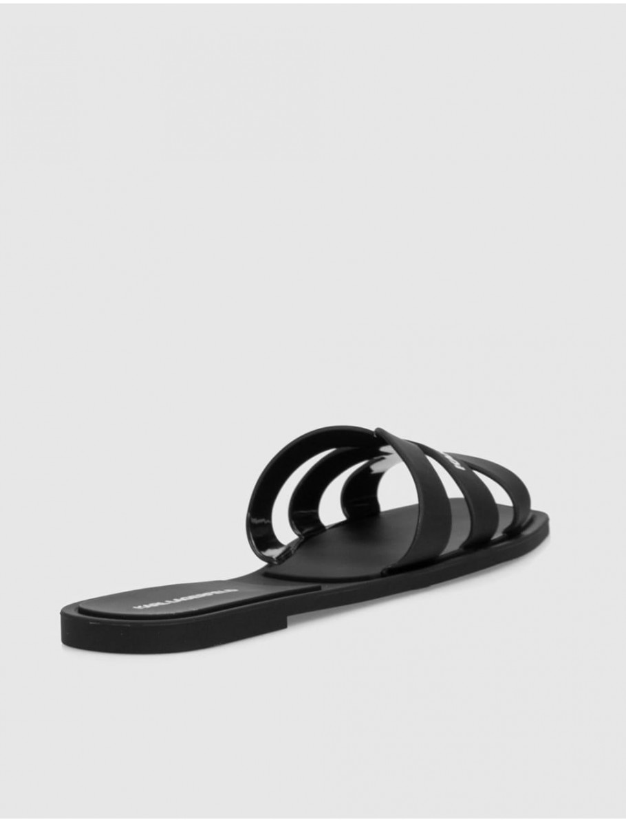 CHANCLA KARL LAGERFELD JELLY IV MATT SLIDE NEGRO