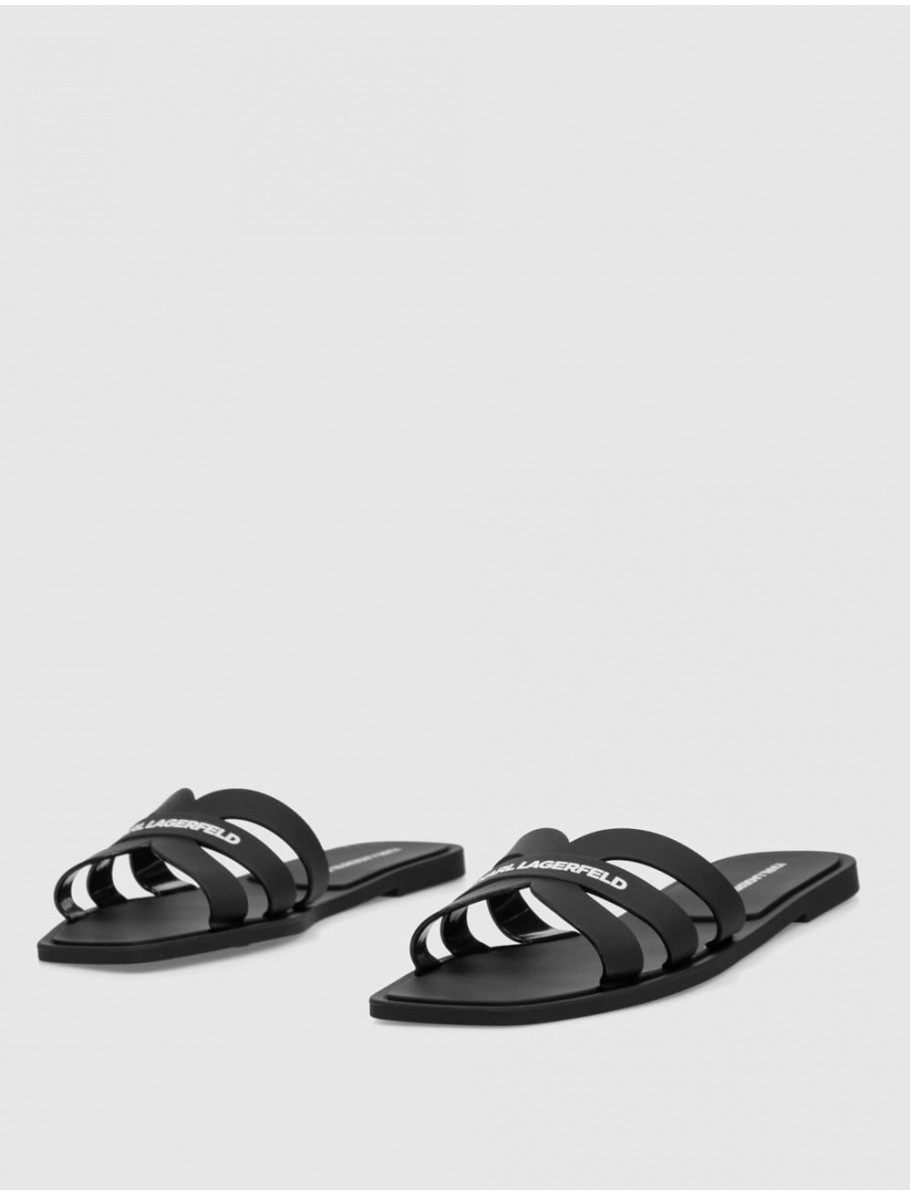 CHANCLA KARL LAGERFELD JELLY IV MATT SLIDE NEGRO