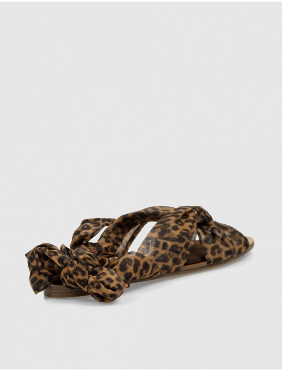 SANDALIA OBVIO SHOES CHANTAL LEOPARDO