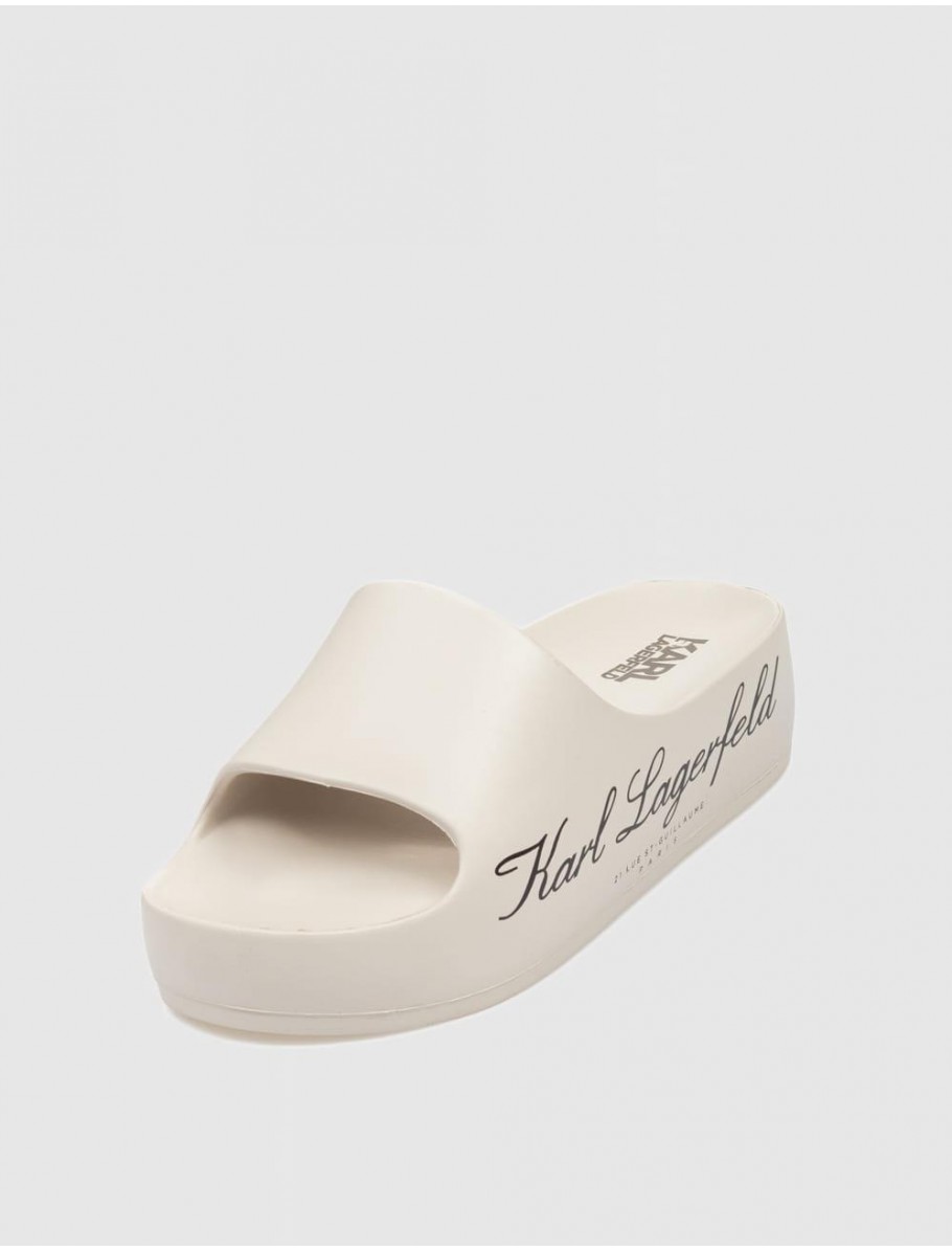 CHANCLA KARL LAGERFELD KOBO II HOTEL LOGO SLIDE BEIG