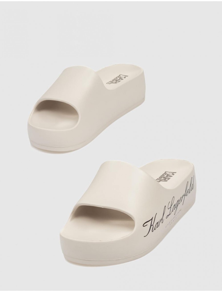 CHANCLA KARL LAGERFELD KOBO II HOTEL LOGO SLIDE BEIG