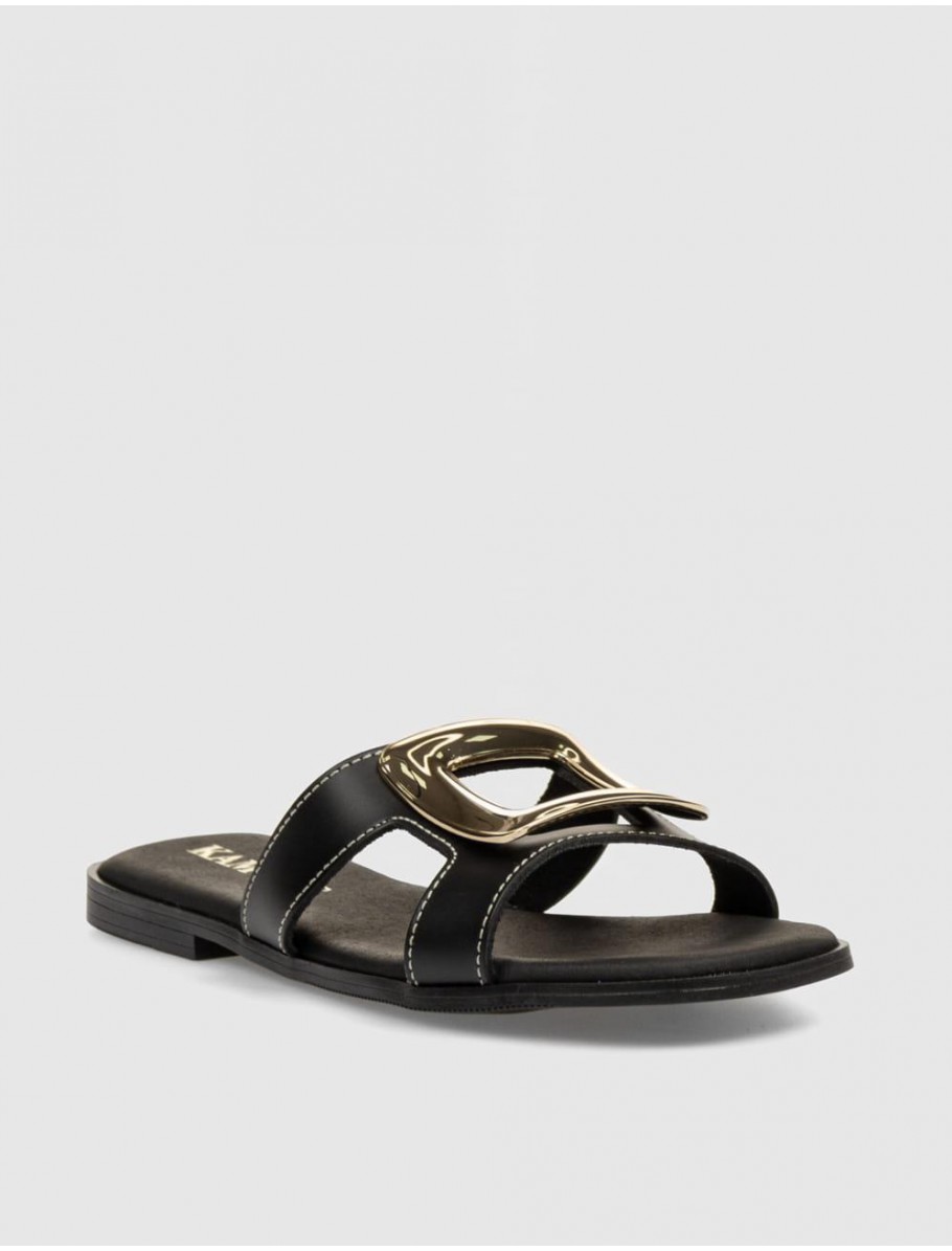SANDALIA KAMOME ROLA NEGRO