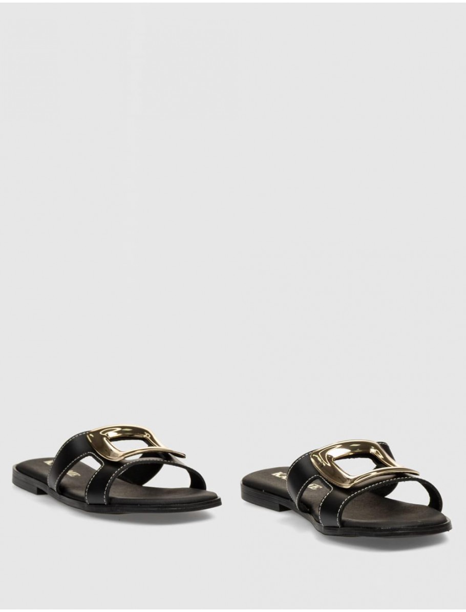 SANDALIA KAMOME ROLA NEGRO