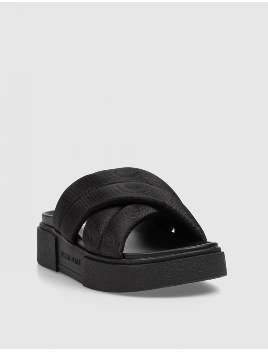 SANDALIA TOMMY HILFIGER TJW FLATFORM SANDAL NEGRO