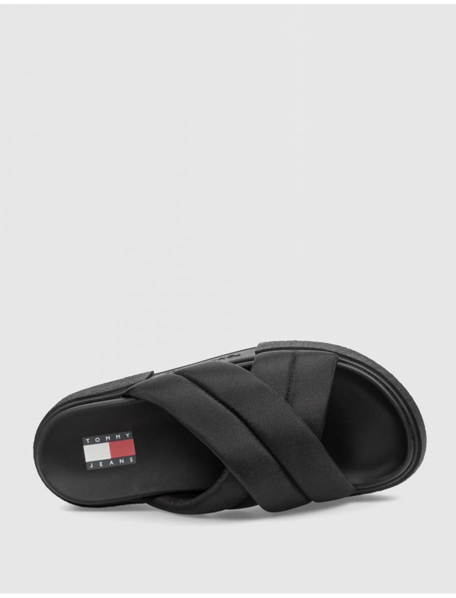 SANDALIA TOMMY HILFIGER TJW FLATFORM SANDAL NEGRO