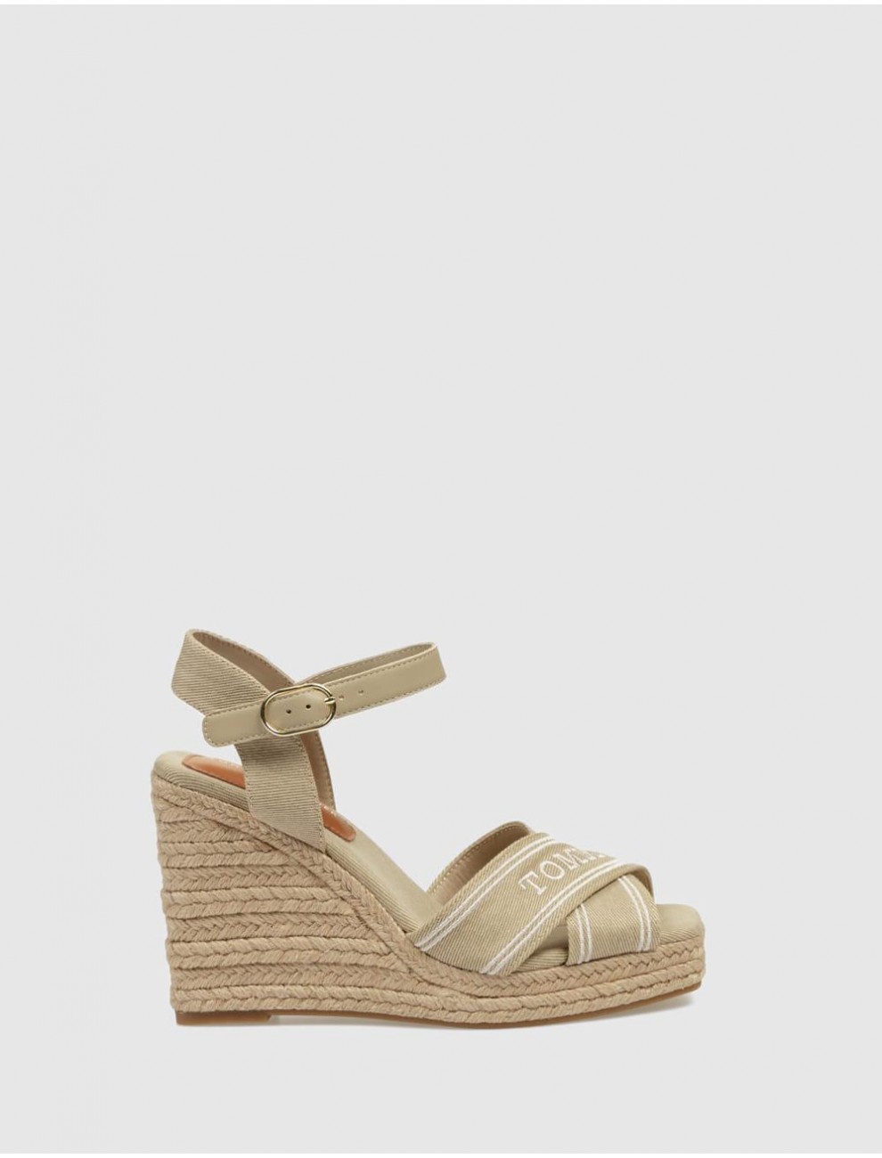 SANDALIA TOMMY HILFIGER TOMMY HILFIGER ESPADHIGH WEDGE BEIG