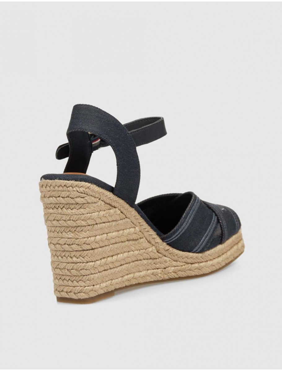 SANDALIA TOMMY HILFIGER TOMMY HILFIGER ESPAD HIGH WEDGE AZUL