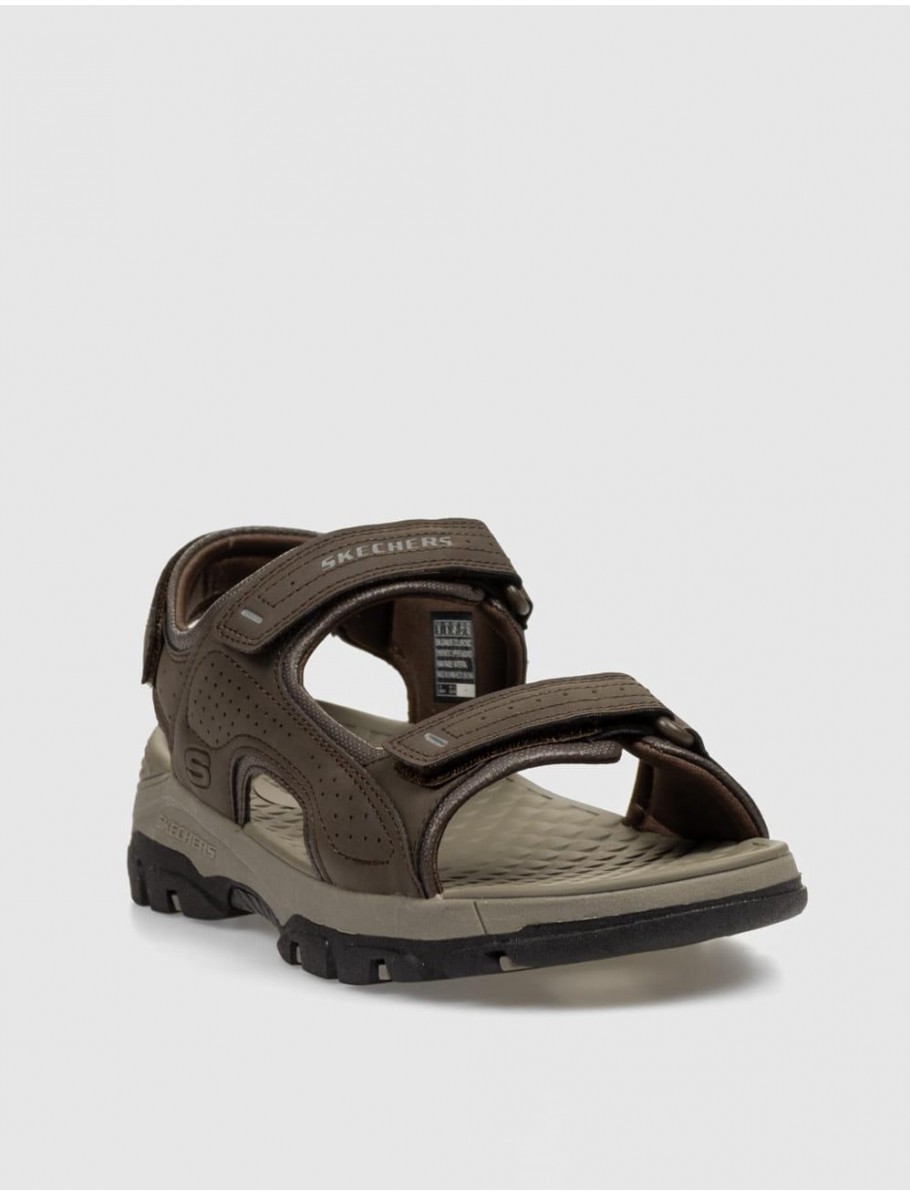 SANDALIA SKECHERS RELAXED FIT TRESMEN GARO MARRoN
