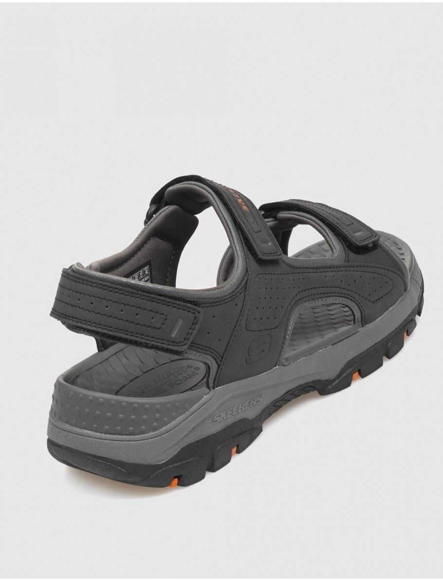 SANDALIA SKECHERS RELAXED FIT TRESMEN GARO GRIS OSCURO