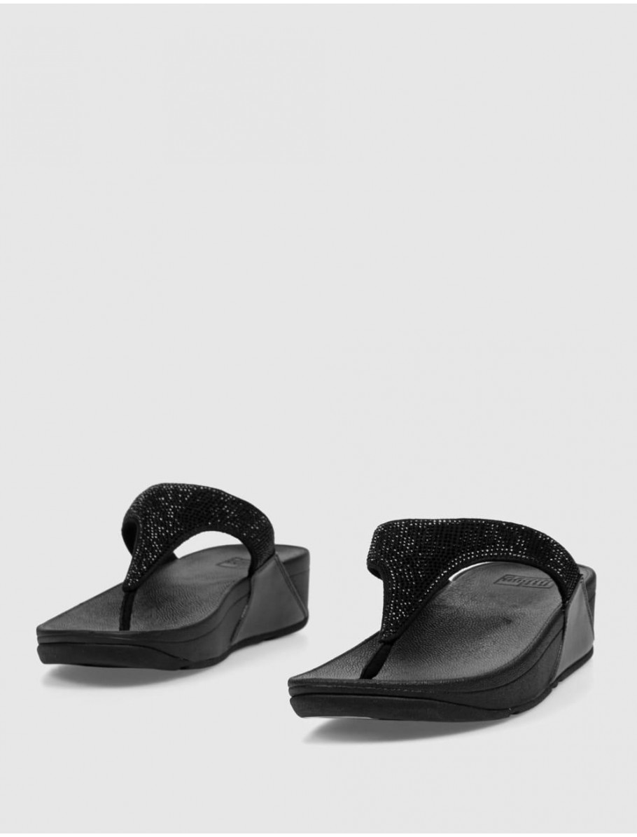 SANDALIA FITFLOP LULU CRYSTAL NEGRO