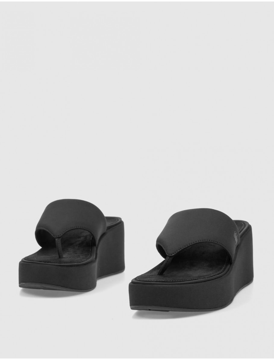 SANDALIA FITFLOP PLATFFORMS WEDGE NEGRO