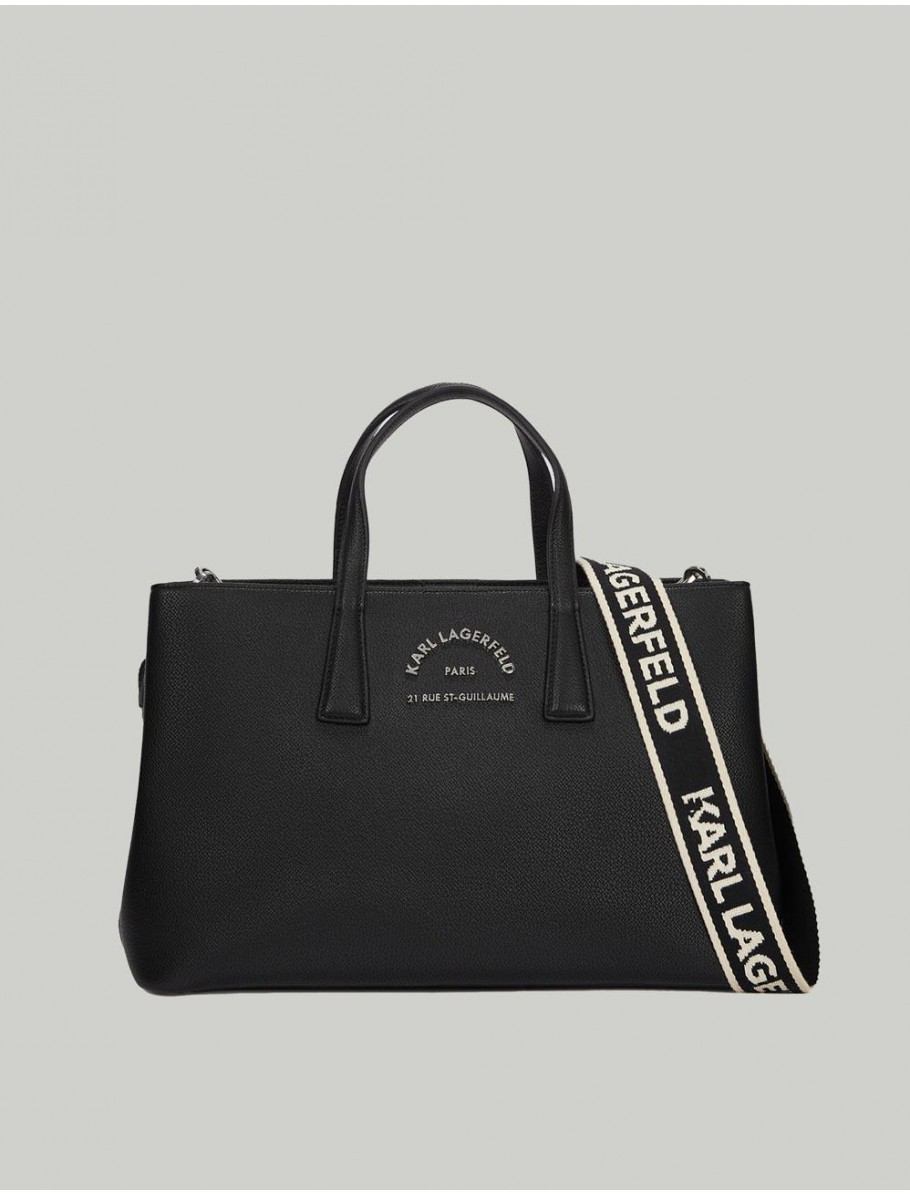 BOLSO KARL LAGERFED K RSG METAL SATCHEL NEGRO