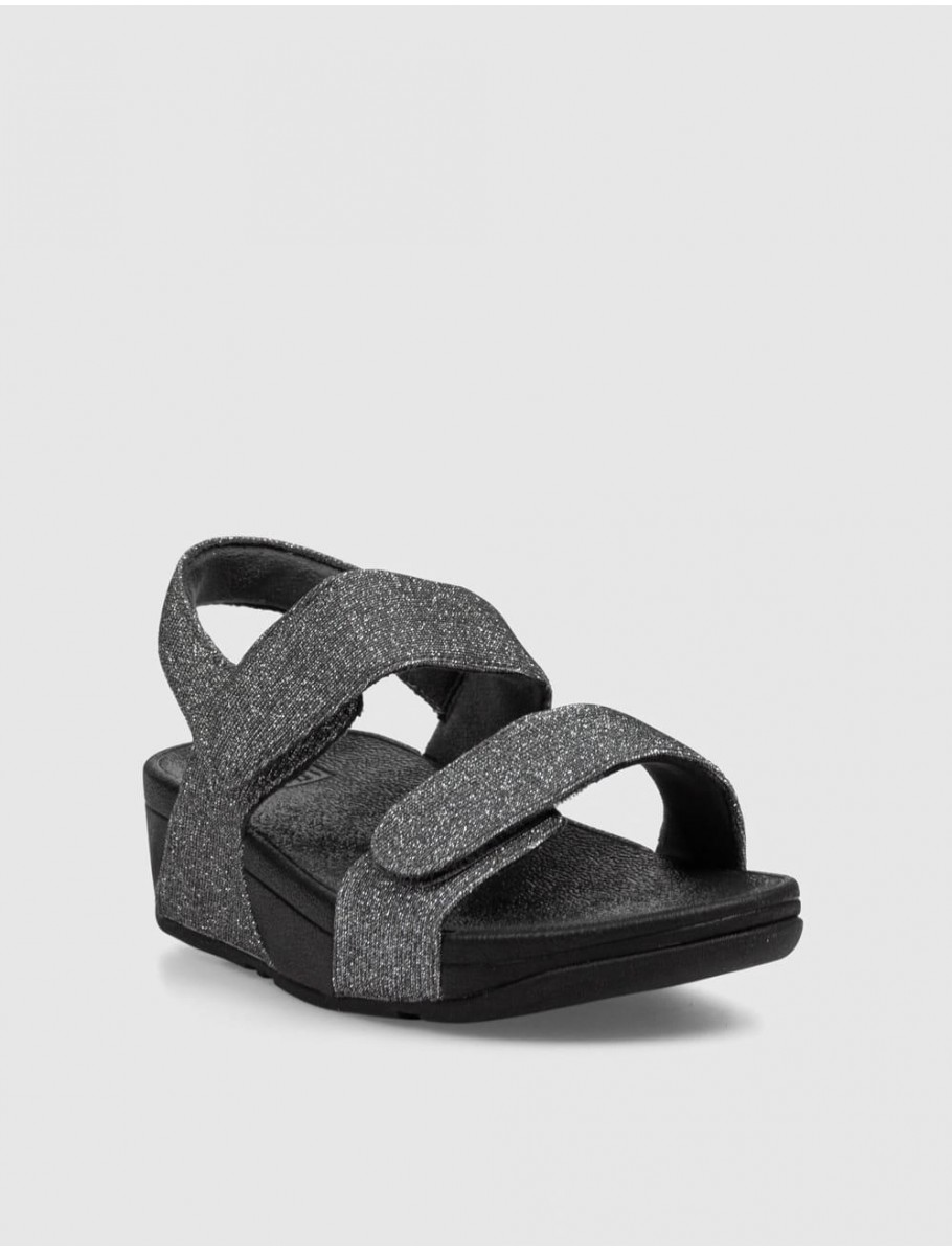 SANDALIA FITFLOP LULU ADJUSTABLE PLATA