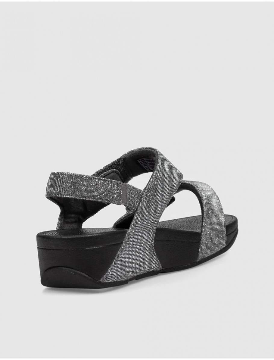 SANDALIA FITFLOP LULU ADJUSTABLE PLATA