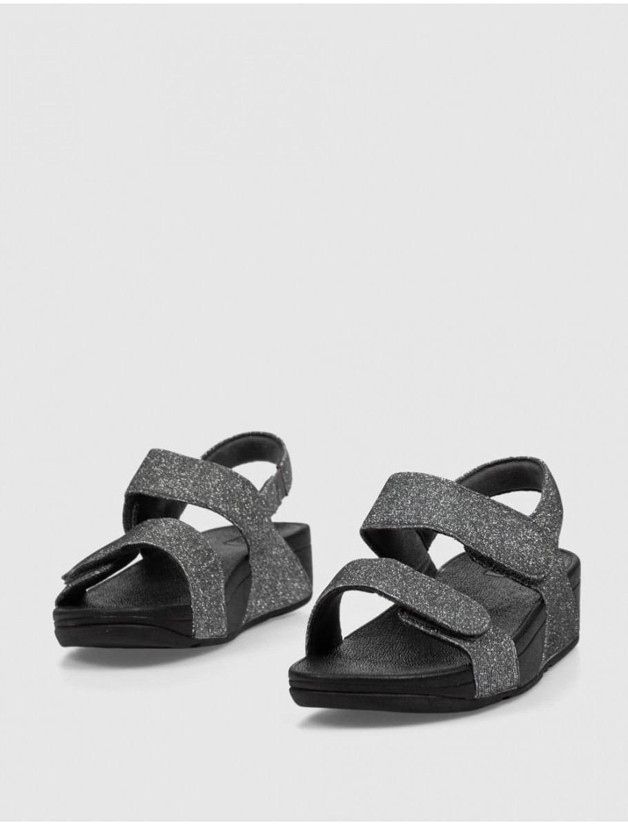 SANDALIA FITFLOP LULU ADJUSTABLE PLATA