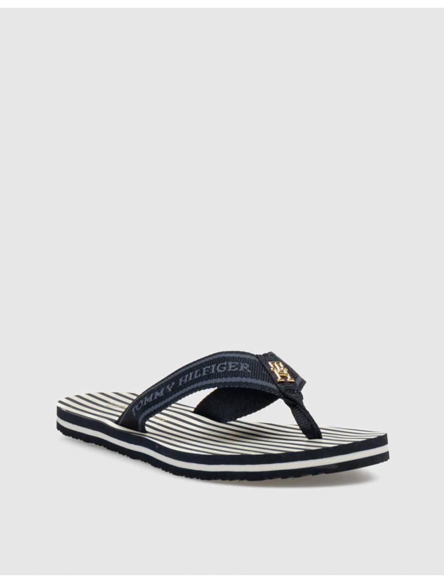 CHANCLA TOMMY HILFIGER TH STRIPES BEACH SANDAL MARINO