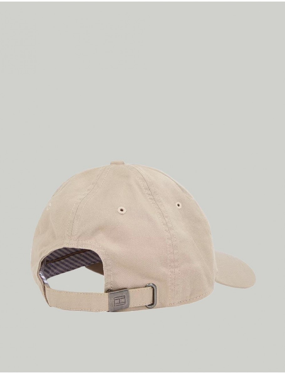 GORRA TOMMY HILFIGER TH FLAG SOFT 6 PANEL CAP BEIG